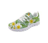 SEANATIVE Hawaii Frangipani Print Comfortable Sport Trainers Gym Running Shoes Sneaker for Women Size 41