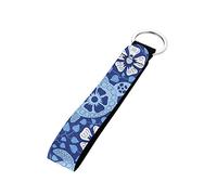 SEANATIVE Hawaiian Style Mandala Sea Turtle Key Rings,Durable Key Chains for Car Home Key,Hand Lanyards Wrist Strap for Women Girls Gift
