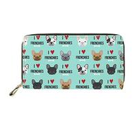 SEANATIVE I Love French Bulldog Print Women Clutch Bag Credit Card Holder Girls Cute Cion Purse