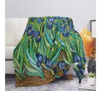 SEANATIVE Irises Floral Art Throw Blanket Elegant Comfort Throw Blankets Soft Warm Blankets for Women Men Kids All Season