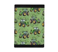 SEANATIVE Kids Wallet Cartoon Tractor Print Slim Compact ID and Coin Pocket Trifold Boys Wallet Credit Card Holder Organizer