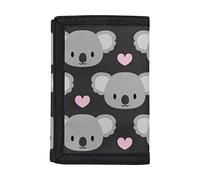 SEANATIVE Kids Wallet for Boys Girls Cute Koala Heart Pattern Coin Purse Change Pouch ID Window Card Holder