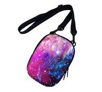 SEANATIVE Lightweight Small Purse Multi Zipper Mini Cell Phone Purse Pouch Crossbody Shoulder Bags for Women Men Teens,Starry Sky Design
