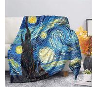 SEANATIVE Microfiber Blankets Super Soft Plush Fleece Throw Blanket with Van Gogh Starry Night Galaxy Painting Artist Design Sofa Cover Cozy Warm Blanket-3XL