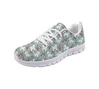 SEANATIVE Poodle Design Girls Women Breathable Sneaker Mesh Flats Running Shoes Size 40