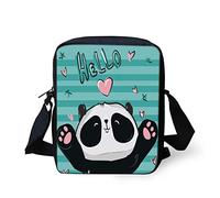 SEANATIVE Portable Crossbody Handbag Durable Cute Panda Pattern Women Girls Multi-Pocket Satchel Bag Wallet