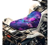 SEANATIVE Purple Butterfly ATV Seat Covers 4 Wheeler Seat Cover Waterproof Polyester, Universal Fit for Most ATV Soft Anti-Slip Breathable Padded Protector Powersports Seat Covers
