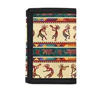 SEANATIVE Retro Aztec Tribal Print Slim Tri-Fold Wallet Purse Card Holder Organizer with ID Window for Kids Girls Boys