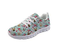 SEANATIVE Running Tennis Shoes Athletic Walking Shoes French Bulldog Design Jogging Road Trail Sport Sneaker Trainers for Eomen Girl Size 43