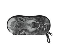 SEANATIVE Safety Glasses Case for Protective Eyeglasses Grey Wolf Print Women Men Soft Sunglasses Holder Bag