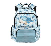 SEANATIVE Sea Turtle School Bags for Girls 17 Inch Lightweight Backpack with 600D Tear Resistant Cartoon Bookbag with Padded Tablet Sleeve for Elementary Ages 9-12