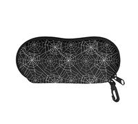 SEANATIVE Soft Sunglasses Case with Belt Clip Black Cobweb Pattern Eyeglasses Storage Bag Spectacle Sleeve