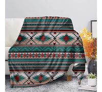 SEANATIVE Southwestern Tribal Aztec Stripes Blankets Throw for Indoor/Outdoor Use Sofa Couch Light Weight Blanket for Women Kids-2XL