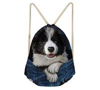 SEANATIVE Sport Animal Wolf Draw String Sackpack Backpack Men Women Gym Gymsack Storage Shoes Pack Drawstring Bag