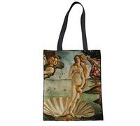 SEANATIVE The Birth of Venus Shoulder Bag for Women Canvas Casual Work Travel Tote Large Capacity Ladies Handbag Purse