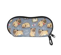 SEANATIVE Ultra Light Portable Eyeglasses Case Foolish Pug Print Sunglasses Pouch Soft Protection for Kid