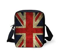 SEANATIVE Unisex Messenger Bag Vintage England Flags Print Multi-Pocket Portable Shoulder Cross Body Handbag with Adjustable Strap