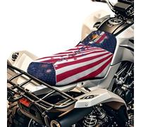 SEANATIVE Vintage Eagle US Flag Elastic ATV Accessories Motorcycle Seat Cover Universal Motorcycle Flexible Seat Protector Breathable Padded Protector Water-resistan Motorcycle Cushion Covers