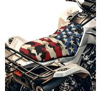 SEANATIVE Vintage US Flag ATV Seat Covers Four-Wheeler Seat Cover Waterproof Polyester, Universal Fit for Most ATV Soft Anti-Slip Breathable Padded Protector Powersports Seat Covers