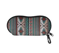 SEANATIVE Waterproof Dustproof Eyeglasses Case Aztec Ethnic Style Soft Neoprene Unisex Sunglasses Zipper Safey Pouch Holder