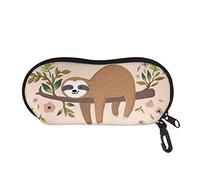 SEANATIVE Waterproof Eyeglasses Sunglasses Case Cute Sloth Pattern Durable Anti-Scratch Glasses Carry Bag Box
