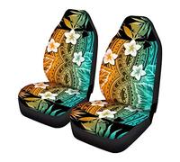 SEANATIVE Women Car Interior Protect Case Auto Seat Cover Polynesian Plumeria Print Anti-Scraping Front Seat Cushion for SUV Sedan Truck