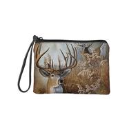 SEANATIVE Women Purses Small Change Wallets for Teen Girls Boys Wood Deer Vinatge Print Money Bag Portable Clutch