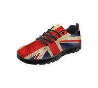 SEANATIVE Womens Fashion Sneakers English Flag Design Casual Running Shoes Outdoor Sport Sneakers Easy Go35