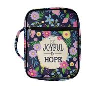 SEANATIVE Women's Garden Flower Bible Verse Tote Bag - Be Joyful in Hope, Church Holder