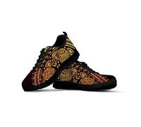SEANATIVE Women's Sneakers Fashion Mandala Ethnic Elephant Design Lightweight Running Shoes Tennis Casual Shoes for Walking Size 39