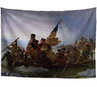 SEANATIVE World Classic Art Masterpiece Tapestry Series Emanuel Leutze Washington Crossing The Delaware 1851. Classical Art Tapestry Antique Vintage Collection Home Decor L