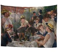 SEANATIVE World Classic Art Masterpiece Tapestry Series Pierre-Auguste Renoir Luncheon of The Boating Party 1881. Classical Art Tapestry Antique Vintage Collection for Home Decorative M