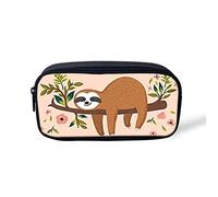 SEANATIVE Zippered Pen Pouch for School,Sloth Pattern Work Office Fashion Women Cosmetic Bag for Women Girls