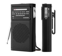 SEANCHEER 169 Mini Portable Radio Battery Operated, Small Pocket Transistor Radio Support AM/FM with Tuning Light, Personal Simple Radio for Elderly with Speaker