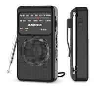 SEANCHEER 332 Small Radios AM FM, Portable Radio Battery Operated, Transistor Radio with Excellent Receiving and Sound Quality/Headphone Jack, Pocket Radios for Indoor, Outdoor and Emergency Use