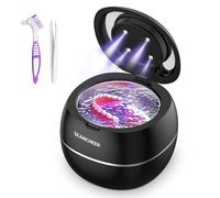 SEANCHEER Ultrasonic Cleaner | 48kHz | 24W | 180ML | Ultrasonic Retainer Cleaner Machine with U-V Light for | Retainer | Aligner | Denture | Night Guard | Jewelry | (Black)