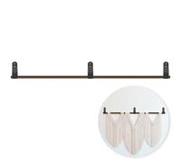 Seanlendery Wooden Tapestry Hanger Telescopic Rod Adjustable Aesthetic Wall Hanging Rod Rustic Solid Wood Rug Hanger for Tapestries Blankets Curtains Dream Catcher and Wall Decoration (9-60 Inch)