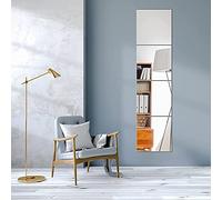 seaNpem 4 Pcs Square Mirror Tiles, Self Adhesive Acrylic Wall Mirror Set for Home Decor (30cm x 30cm)