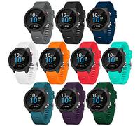 SEANTUA 10 Pack Straps Compatible with Garmin Forerunner 245/645, 20mm Soft Silicone Band for Garmin 245 Music/645 Music/Venu/Vivoactive 3/ Vivoactive 3 Music