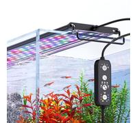 SEAOURA 24/7 Mode LED Aquarium Light for Plants-Full Spectrum Fish Tank Light with Timer, Auto On/Off, 7 Colors, Adjustable Brightness, 3 Modes for 30 Inch to 36 Inch Freshwater Tank, 24W