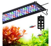 SEAOURA Aquarium Plant Light, 24/7 Custom Timer, Power-Off Memory, 7-Row LED SEAOURA Full Spectrum Fish Tank 8 Colors, 20 Brightness, Day & Night Cycle, Adjustable Mount for Freshwater 45-60CM