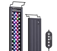 SEAOURA Aquarium Planted Light for 24-30in Freshwater Tank, Full Spectrum LED Light for Plant Growth, 6H/8H/12H Timer, WRB 3 Channel Customizable, 10 Brightness & 11 Colors, Adjustable Bracket - 20W