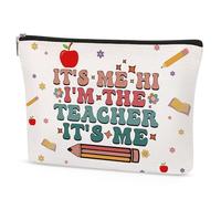 SEAOYOZO It's Me Makeup Bag Gifts for TS Fans Music Lovers Zipper Cosmetic Bags for Girls Women Birthday Christmas Gifts for Mom Friends Bff Teacher Boss Coworkers, IT's ME HI I'M THE TEACHER, S,