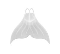 SEAQUANTUM Silicone Mermaid Swim Monofin for Diving, Swimming - White, Large (L)