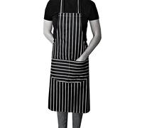 Seaquin Ltd Black Butchers Full Length Apron With Pocket (Black 62871)