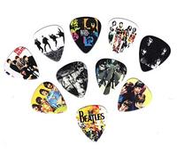 Searay Guitar Pick - Guitar-picks, 10 Medium (0.71mm), Celluloid, Beatle's Band Print, Multicolor