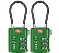 Search Alert TSA Approved Travel Combination Luggage Cable Locks for Suitcase, Gym Locker,Toolbox,Backpack 1,2,4,6 &10 pk - Green -