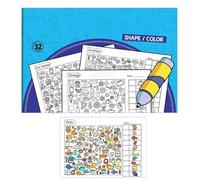 Search and Find Sticker Pad Preschool Doodling Interactive Puzzle Game