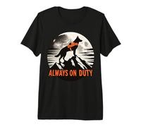 Search and Rescue Dog Silhouette Always on Duty Mountain Premium T-Shirt