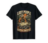 Search and Rescue SAR Team Lost People Keep My Employed Value Graphic T-Shirt, Men, Black, M